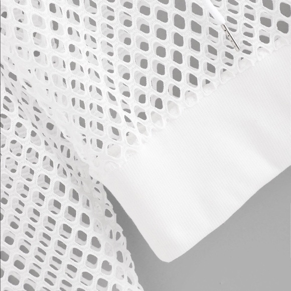 NWT Fishnet Cropped Hoodie - Picture 3 of 6